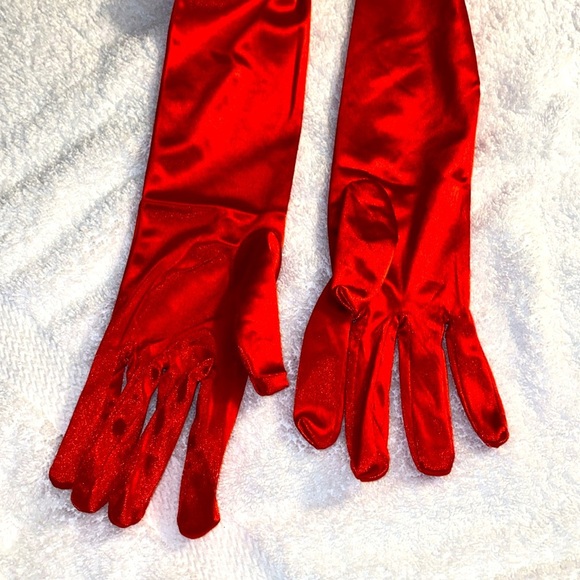 Classic Satin Glossy Long Gloves Party Bridal Dance Opera Length Gloves Hallowee - Picture 3 of 11
